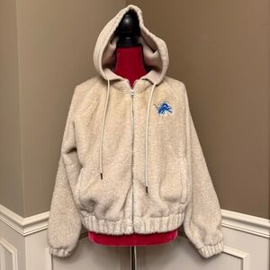 Detroit Lions Faux Fur Jacket with Hood